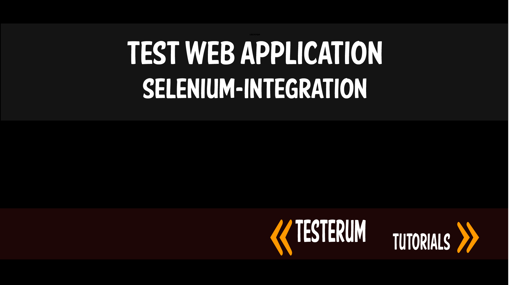 Test Web Application (Selenium)